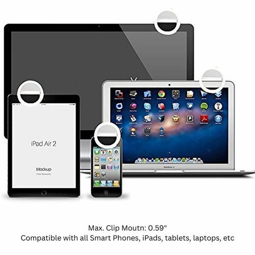 Aro de luz selfie portatil para celular